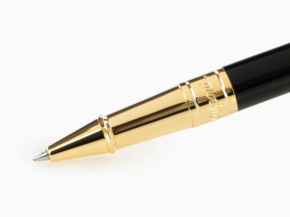 Roller S.T. Dupont D-Initial, Cobre y Zinc, Negro, Adornos en oro, 262202