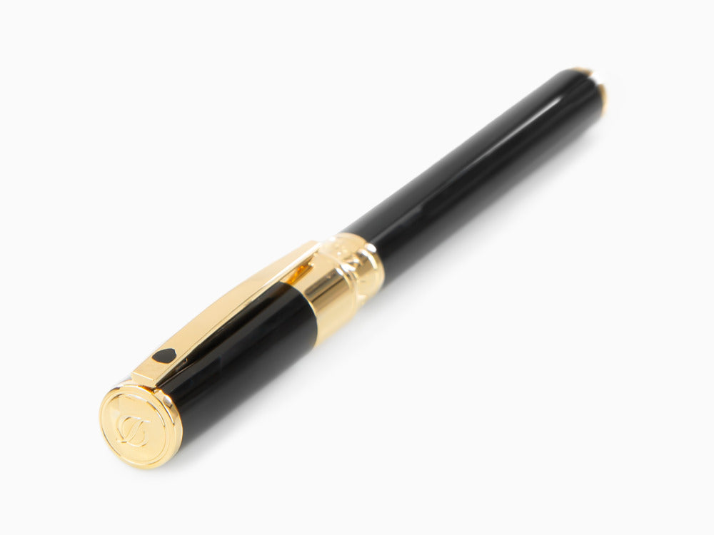 Roller S.T. Dupont D-Initial, Cobre y Zinc, Negro, Adornos en oro, 262202