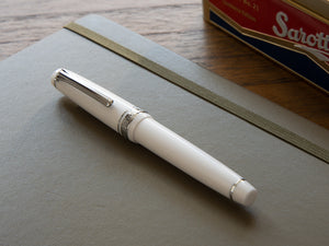 Pluma Estilográfica Sailor Professional Gear Slim Silver, Blanco, Rodio