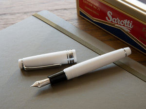 Pluma Estilográfica Sailor Professional Gear Slim Silver, Blanco, Rodio