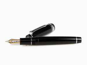 Estilográfica Sailor Professional Gear Silver, Negro, Cromo, 11-2037-420