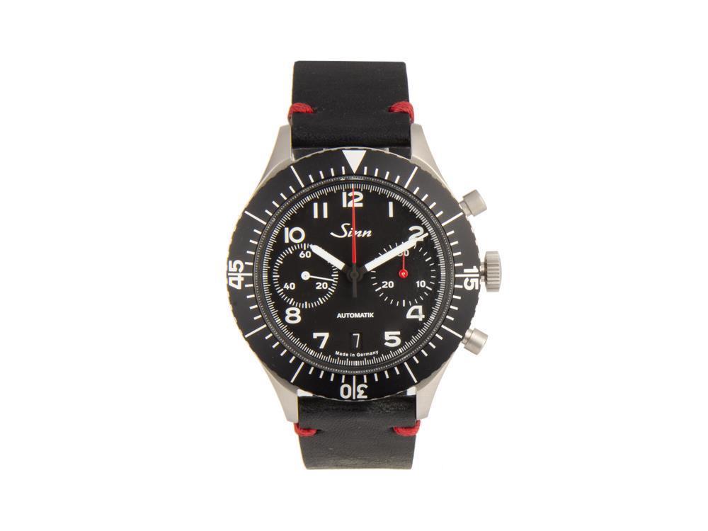 Reloj Automático Sinn 158, SW 510, 43 mm, Negro, Correa de piel, 158.010 LB220