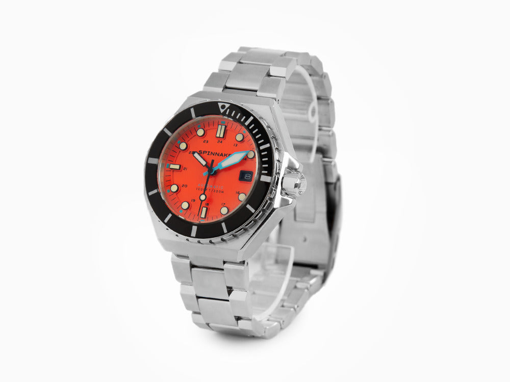 Reloj Automático Spinnaker Dumas Tangerine, Naranja, 44 mm, 30 atm, SP-5081-BB