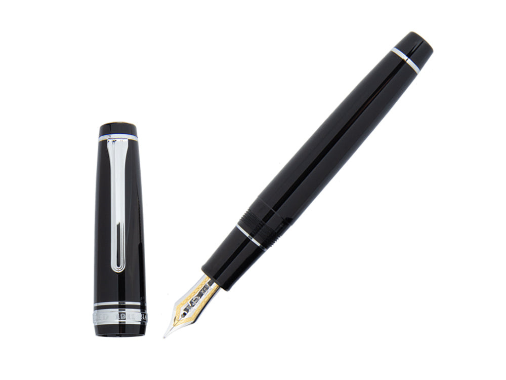 Estilográfica Sailor Professional Gear Silver, Negro, Cromo, 11-2037-420