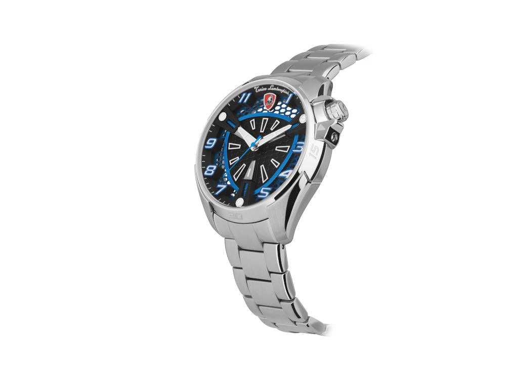 Reloj de Cuarzo Tonino Lamborghini Shock Abs, 42 mm, Brazalete, TLABSB-SS-B