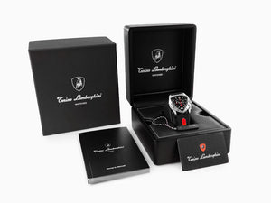 Reloj de Cuarzo Tonino Lamborghini New Spyder, Negro, 43 mm, Crono, TLF-A13-1