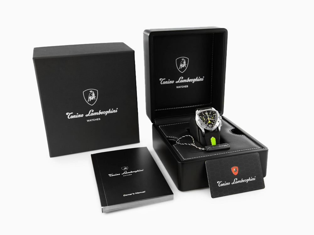 Reloj de Cuarzo Tonino Lamborghini New Spyder Green, 43 mm, Crono, TLF-A13-3