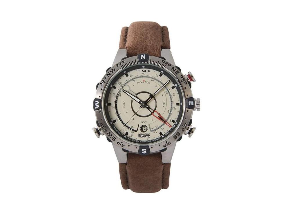 Reloj de Cuarzo Timex Tide, Beige, 45 mm, T2N721