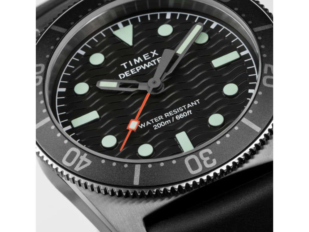 Reloj de Cuarzo Timex DeepWater Reef 200, Negro, 41 mm, TW2W74700