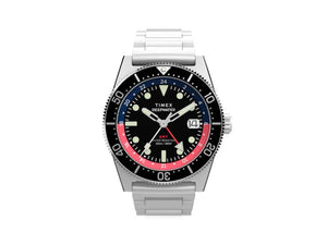 Reloj de Cuarzo Timex DeepWater Reef 200 GMT, Negro, 41 mm, TW2W95300