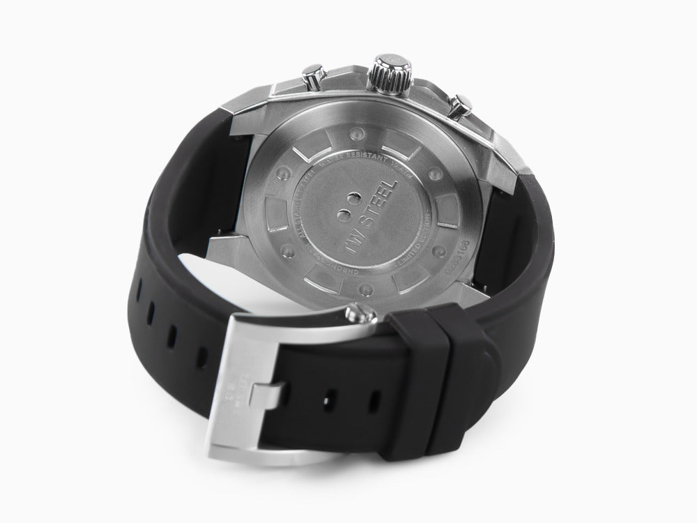 Reloj de Cuarzo TW Steel Ceo Tech 44mm, Negro, 44 mm, Caucho, 10 atm, CE4041