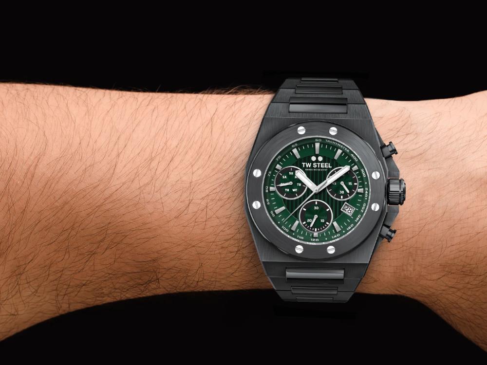 Reloj de Cuarzo TW Steel Ceo Tech, Verde, 45 mm, 10 atm, CE4081