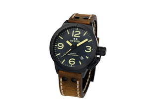 Reloj de Cuarzo TW SteelClassic Canteen, Negro, 45 mm, Piel, 10 atm, CS103