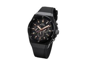 Reloj de Cuarzo TW Steel Ceo Tech 44mm, Negro, 44 mm, Caucho, 10 atm, CE4044