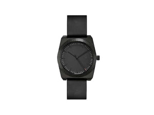 Reloj de Cuarzo Tibaldi Men's, Negro, 39mm x 46mm, Correa de piel, TMM-PVD-LT