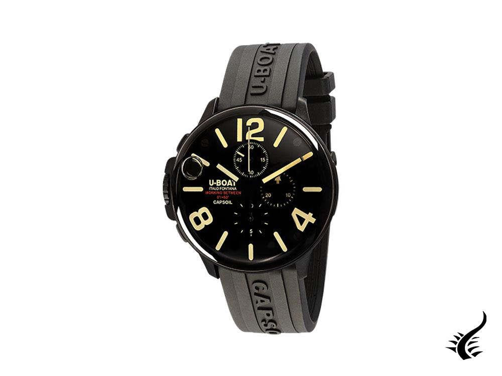 Reloj de Cuarzo U-Boat Capsoil Chrono DLC, Acero Inoxidable 316L, 45 mm, 8109/A