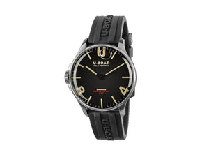 Reloj de Cuarzo U-Boat Capsoil Darkmoon 44 SS, Silicona, Negro, 44 mm, 8463/A