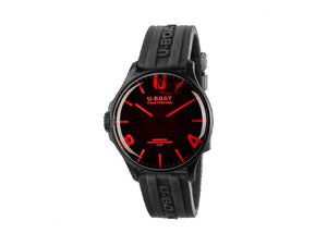 Reloj de Cuarzo U-Boat Capsoil Darkmoon Red 44 IPB, Negro, 44 mm, 8466/A