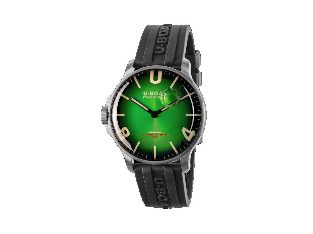 Reloj de Cuarzo U-Boat Capsoil Darkmoon Soleil Green SS, 44 mm, 8702/B