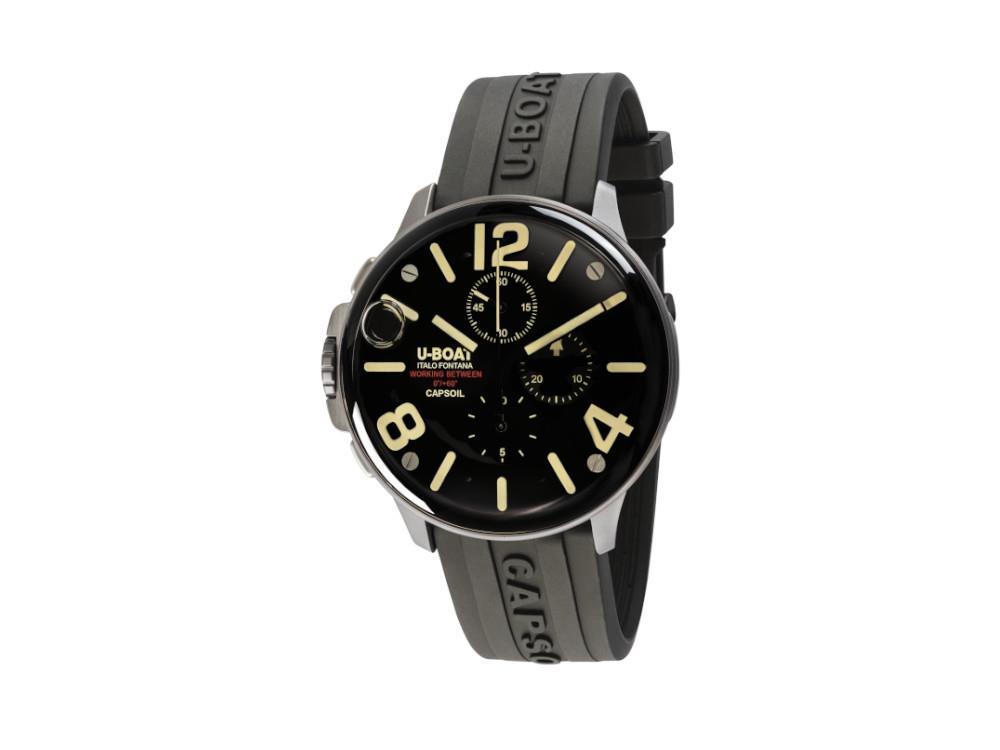 Reloj de Cuarzo U-Boat Capsoil Chrono SS, Negro, 45 mm, 8111/C