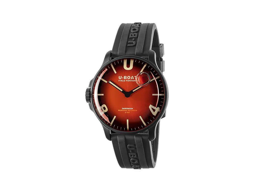 Reloj de Cuarzo U-Boat Capsoil Darkmoon Soleil Red IPB, 44 mm, 8697