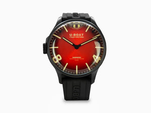 Reloj de Cuarzo U-Boat Capsoil Darkmoon Soleil Red IPB, 44 mm, 8697