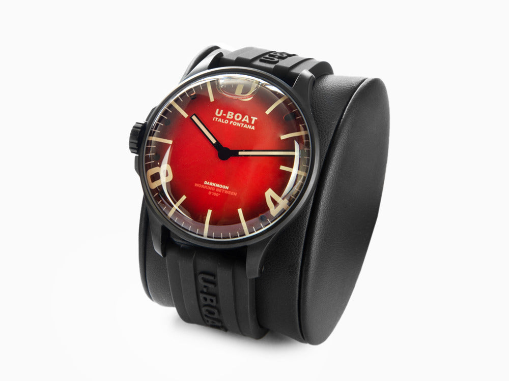 Reloj de Cuarzo U-Boat Capsoil Darkmoon Soleil Red IPB, 44 mm, 8697