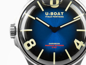 Reloj de Cuarzo U-Boat Capsoil Darkmoon Soleil Blue SS, 44 mm, 8704