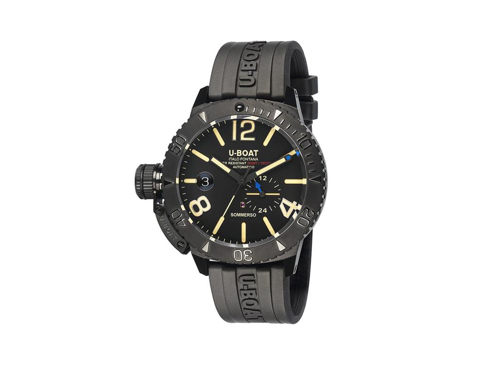 Reloj Automático U-Boat Classico Sommerso, DLC, Negro, 46 mm, 30 atm, 9015