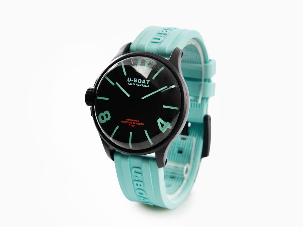 Reloj de Cuarzo U-Boat Capsoil Darkmoon Aquamarine Curve, 44 mm, Negro, 9526