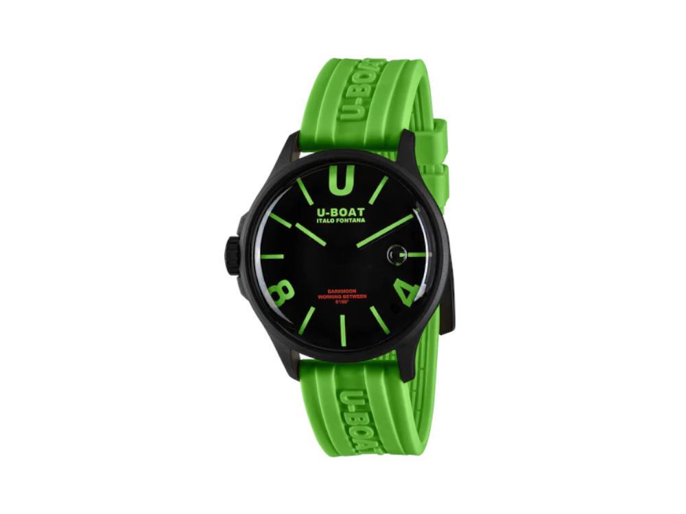 Reloj de Cuarzo U-Boat Capsoil Darkmoon Green Curve, IPB, 44 mm, Negro, 9534