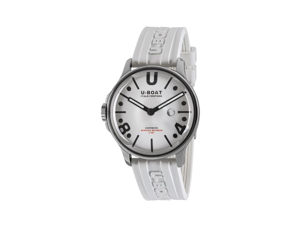 Reloj de Cuarzo U-Boat Capsoil Darkmoon White Curve, IPB, 44 mm, Blanco, 9542