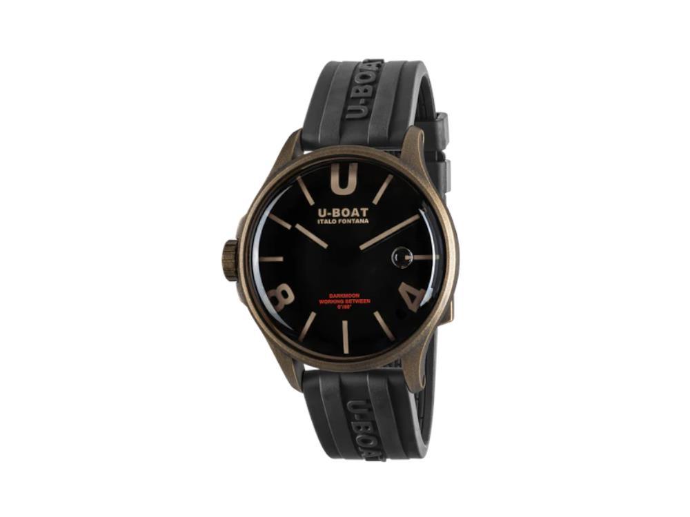 Reloj U-Boat Capsoil Darkmoon Curve Vintage, IP Bronce, 44 mm, Negro, 9548