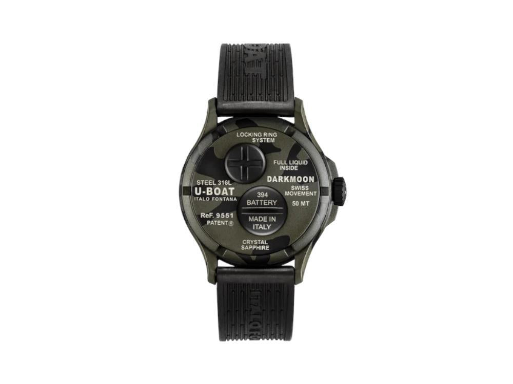 Reloj de Cuarzo U-Boat Capsoil Darkmoon Curve Camouflage, 40 mm, Gris, 9551