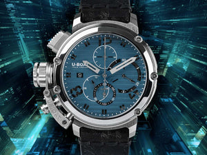 Reloj Automático U-Boat Chimera Chrono SS, Azul, 46 mm, Edición Limitada, 9589