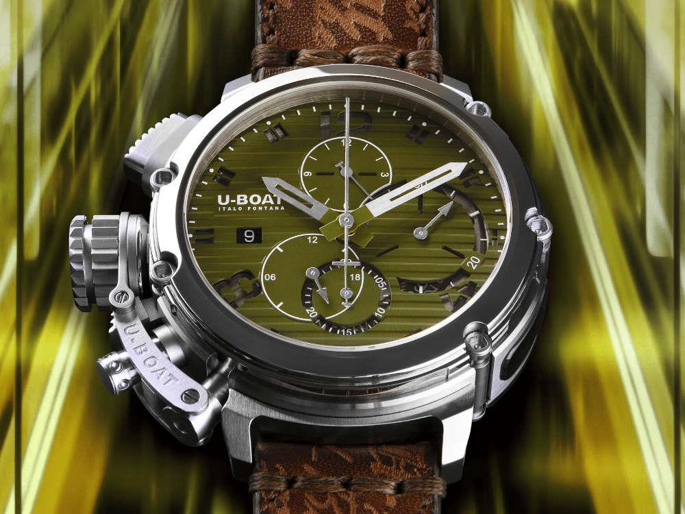 Reloj Automático U-Boat Chimera Chrono, Verde, 46 mm, Edición Limitada, 9591