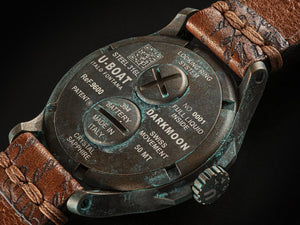 Reloj de Cuarzo U-Boat Capsoil Darkmoon Unico, Acero Inoxidable PVD, 44 mm, 9600
