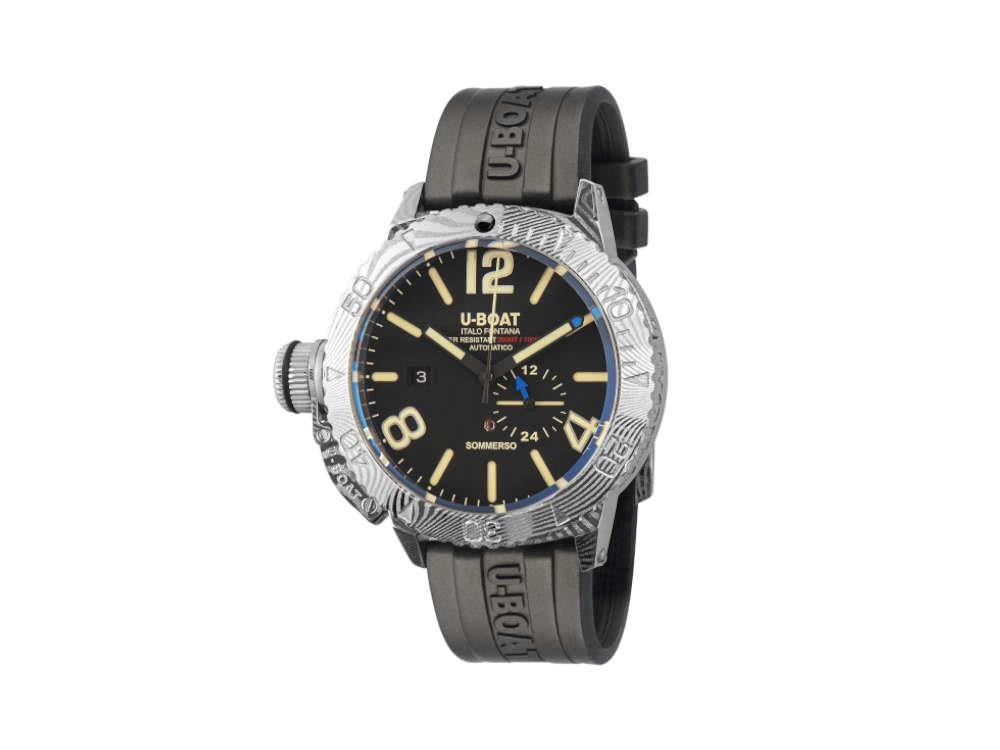 Reloj Automático U-Boat Sommerso Acero de Damasco, Negro, 46 mm, 9999