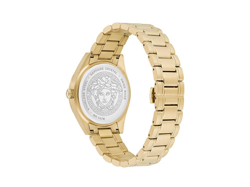 Reloj de Cuarzo Versace V Code, PVD Oro, Negro, 42 mm, Cristal Zafiro, VE6A00623