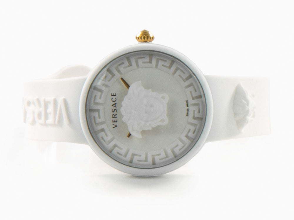 Reloj de Cuarzo Versace Medusa Pop, Silicona, Blanco, 39 mm, VE6G00123