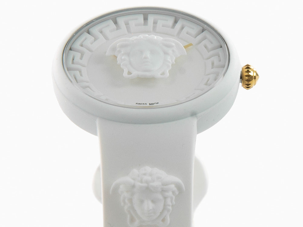 Reloj de Cuarzo Versace Medusa Pop, Silicona, Blanco, 39 mm, VE6G00123