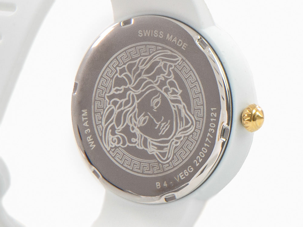 Reloj de Cuarzo Versace Medusa Pop, Silicona, Blanco, 39 mm, VE6G00123