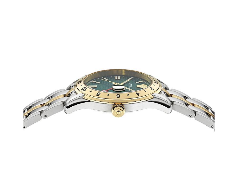 Reloj de Cuarzo Versace Greca Time GMT, Verde, 41mm, Cristal Zafiro, VE7C00623