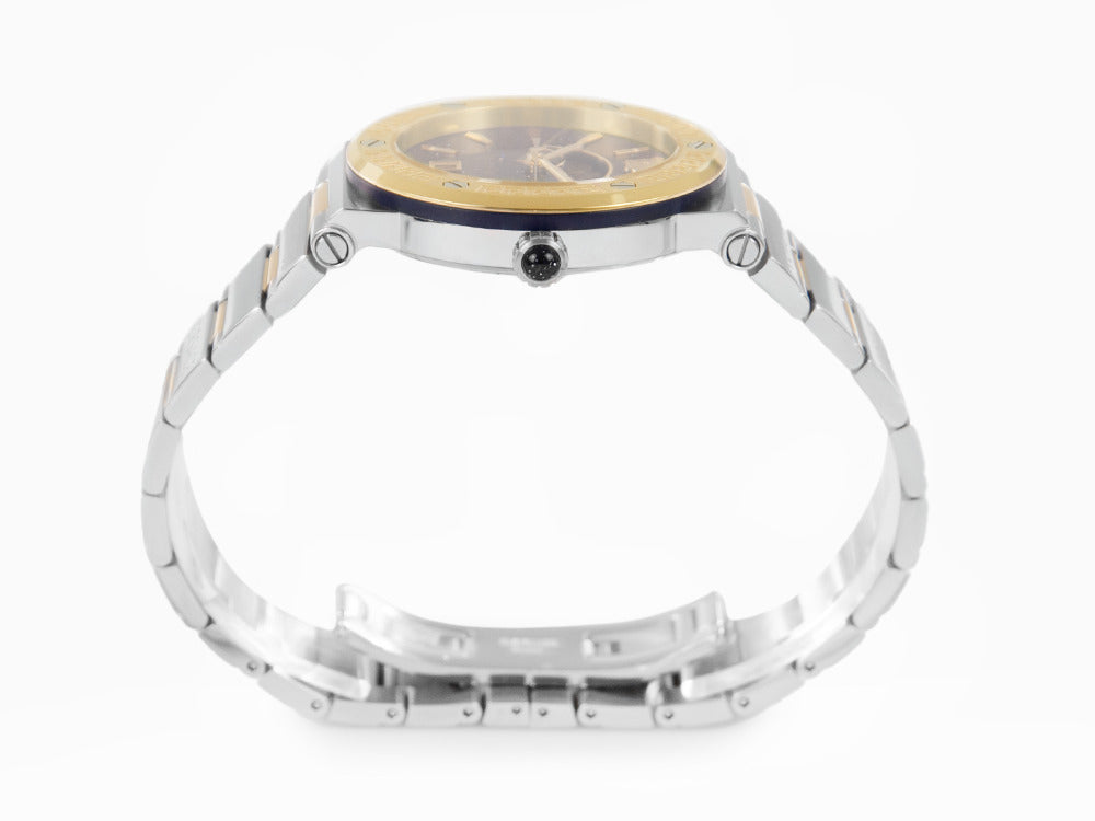 Reloj de Cuarzo Versace Greca Logo Moonphase, PVD Oro, Azul, 38 mm, VE7G00223