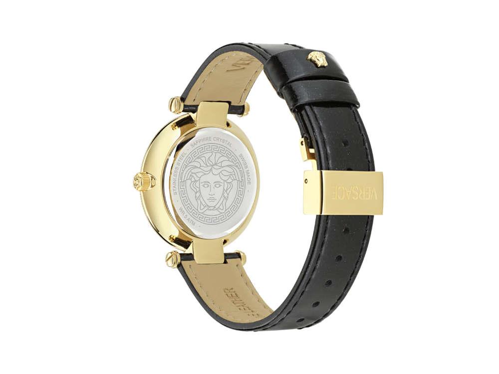 Reloj de Cuarzo Versace Reve, PVD Oro, Negro, 35 mm, Cristal Zafiro, VE8B00224