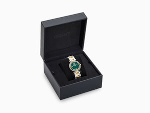 Reloj de Cuarzo Versace Reve, PVD Oro, Verde, 35 mm, Cristal  Zafiro, VE8B00524