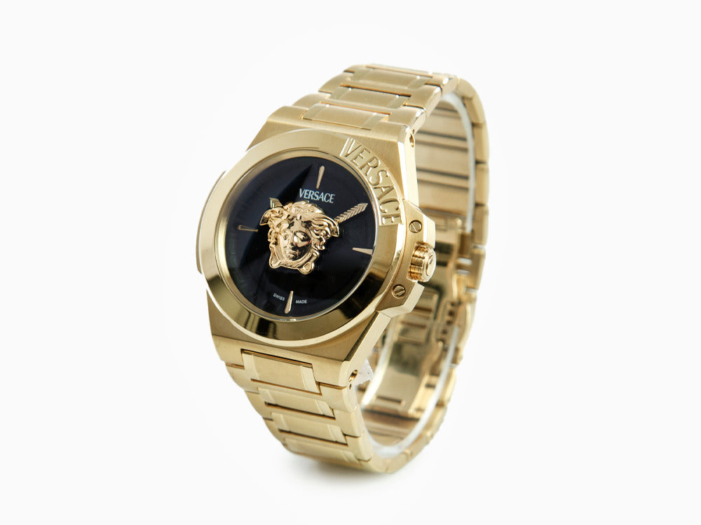 Reloj de Cuarzo Versace HerA, PVD Oro, Negro, 37 mm, Cristal Zafiro, VE8D00624