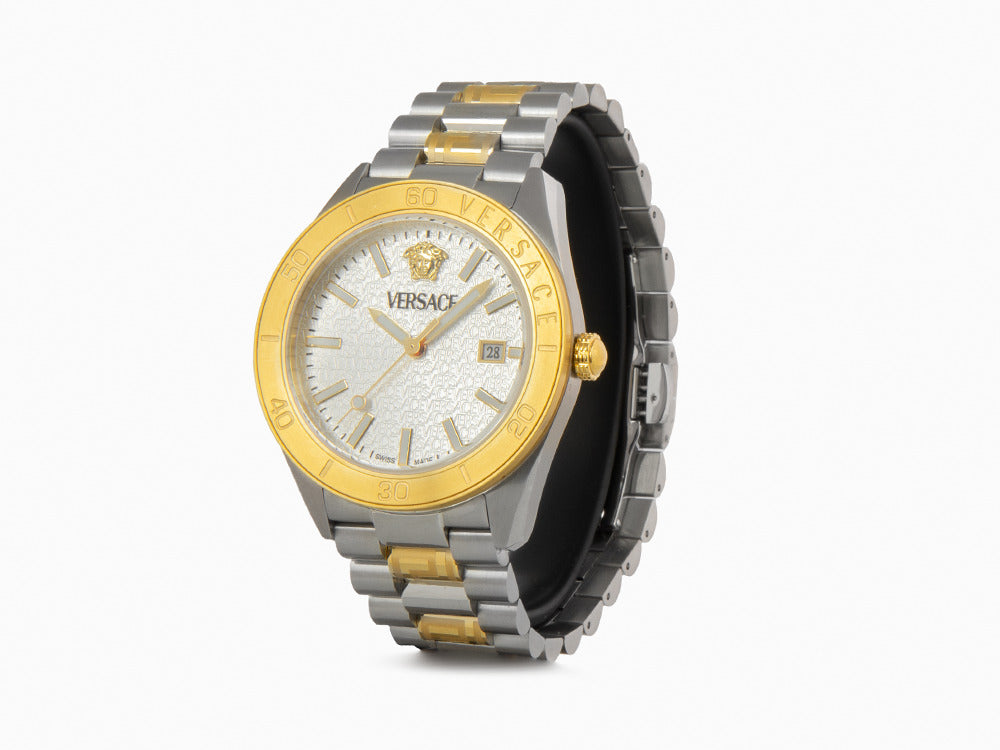 Reloj de Cuarzo Versace V Dome, Plata, 42 mm, Cristal de Zafiro, VE8E00424