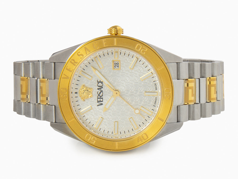 Reloj de Cuarzo Versace V Dome, Plata, 42 mm, Cristal de Zafiro, VE8E00424