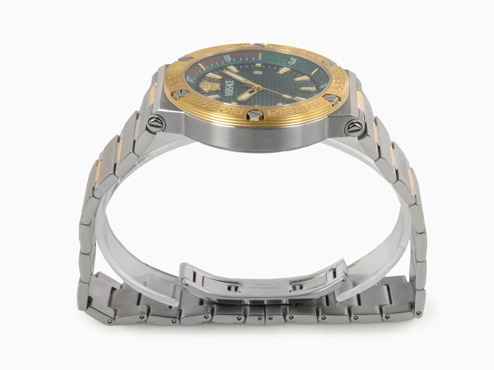 Reloj de Cuarzo Versace Greca Logo Diver, Verde, 43mm, Cristal Zafiro, VE8G00524